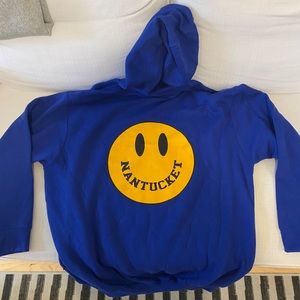 Heavy cotton XL dark blue hoodie from Nantucket